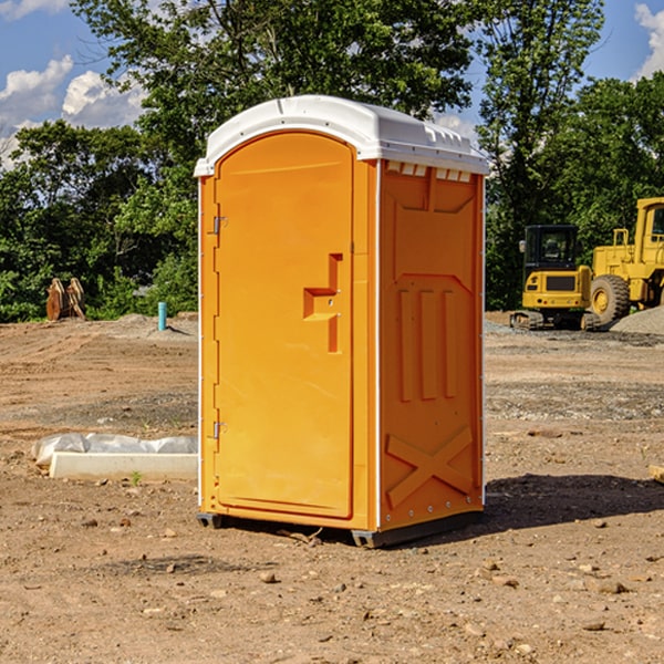 how often are the porta potties cleaned and serviced during a rental period in Rulo NE